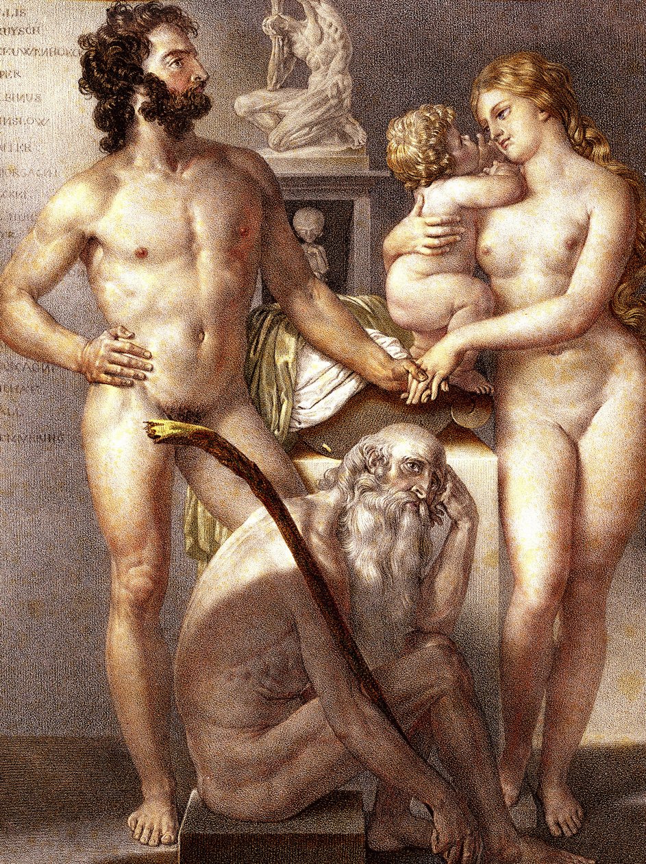 Az ember anatómiája – A három korszak 1884 alkotó: Nicolas Henri (after) Jacob