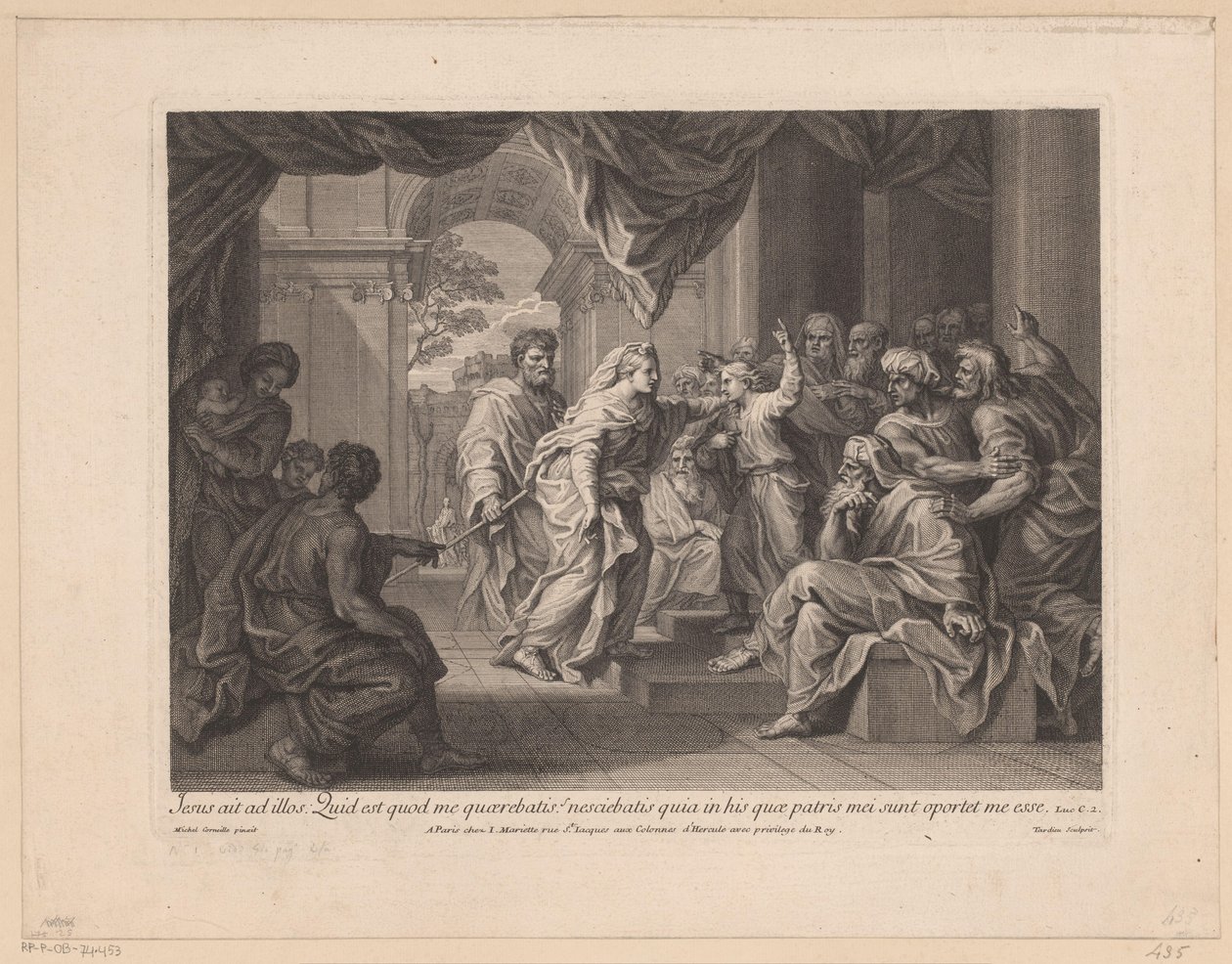 A tizenkét éves Jézus a templomban alkotó: Nicolas Henri Tardieu