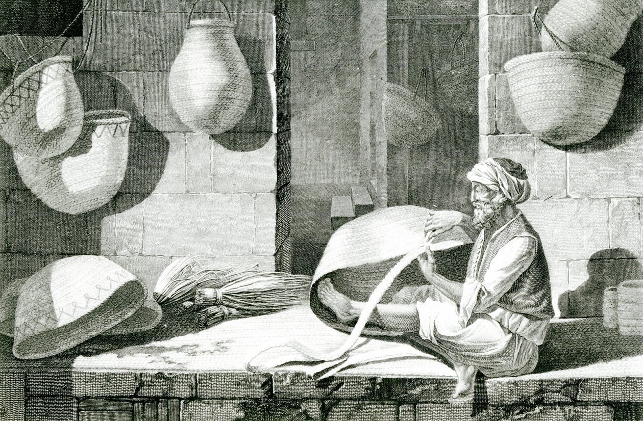 Gyékénykészítő és kosárfonó alkotó: Nicolas Jacques (after) Conte