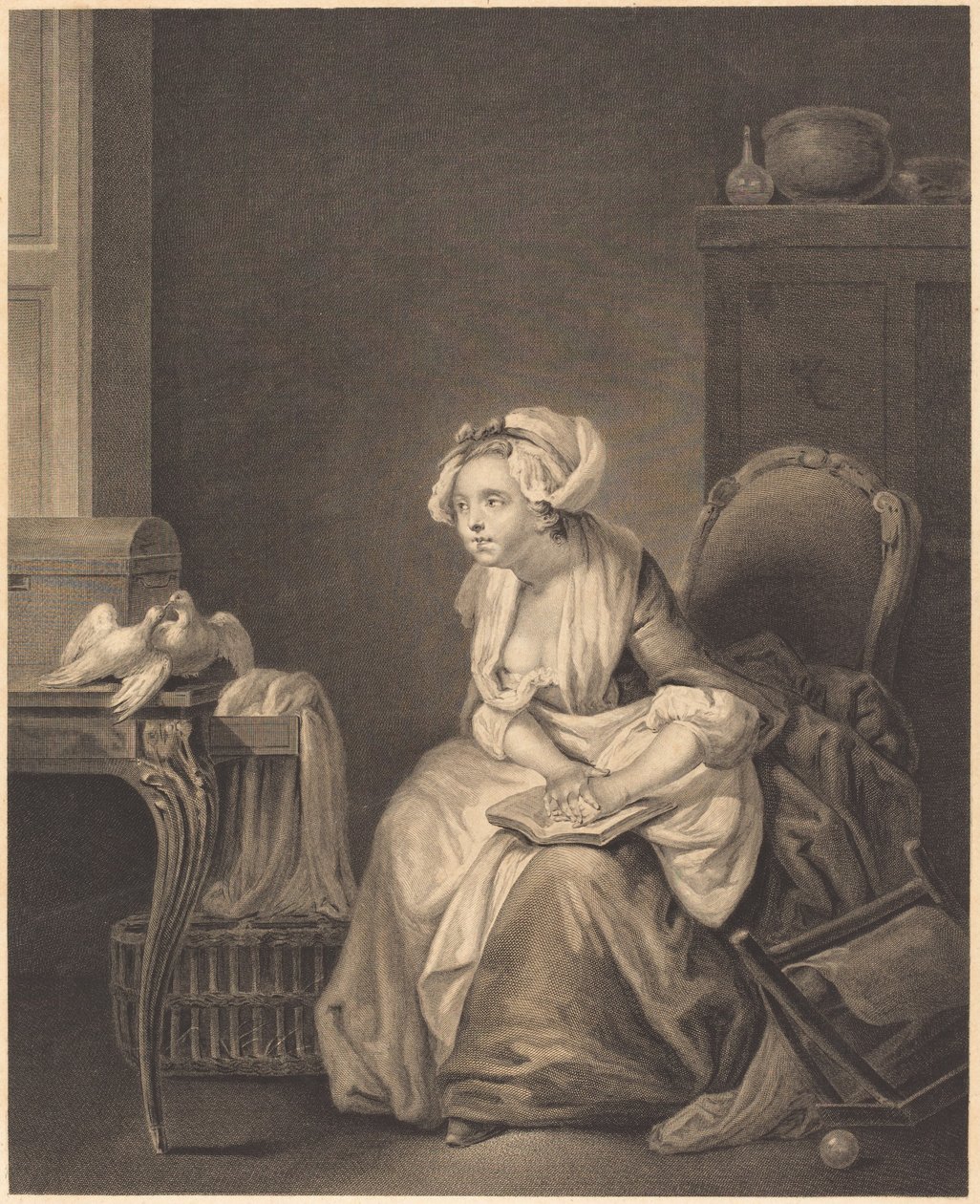 Az első szerelmi lecke alkotó: Nicolas Joseph Voyez after Jean Baptiste Greuze