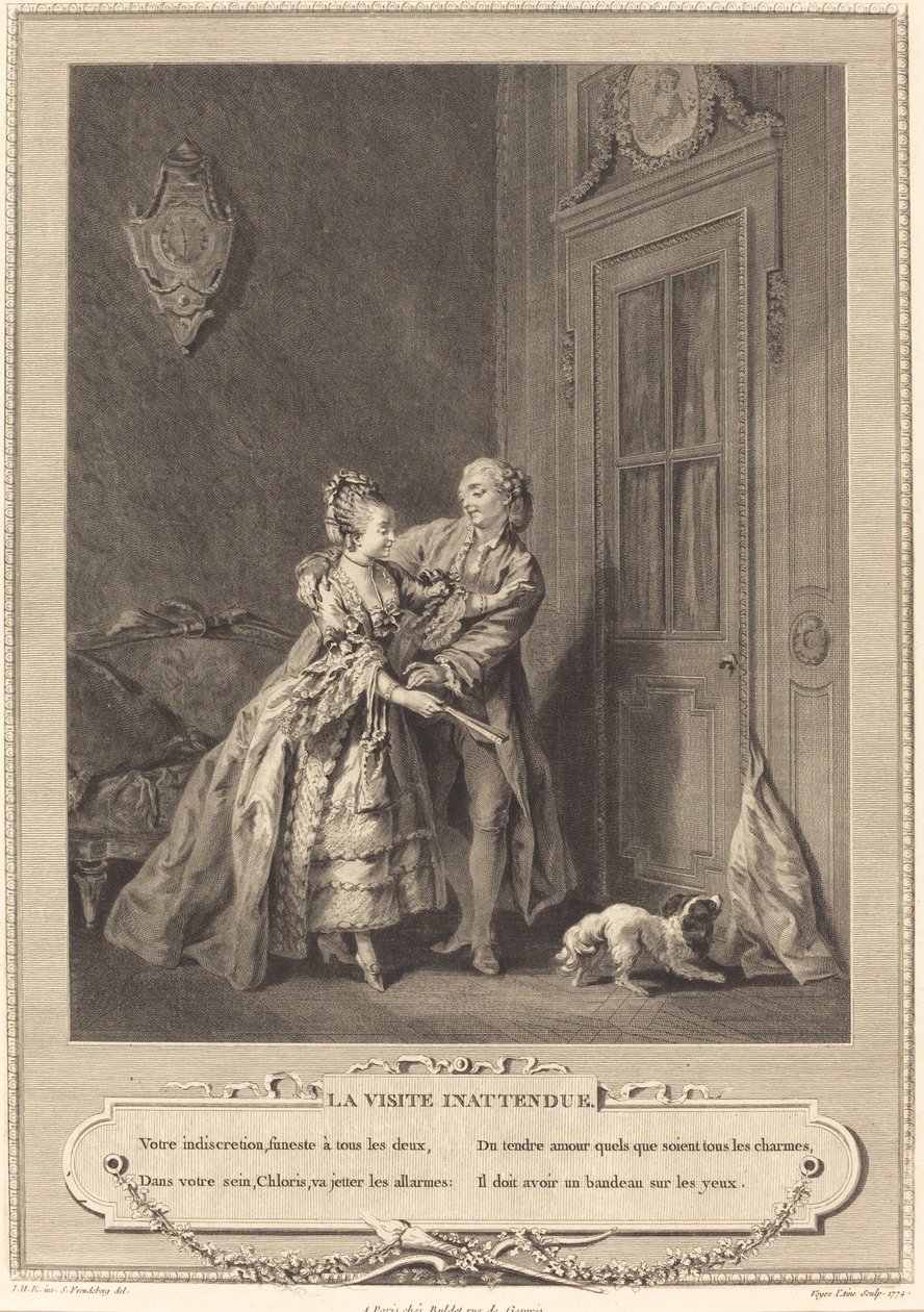 A váratlan látogatás alkotó: Nicolas Joseph Voyez after Sigmund Freudenberger