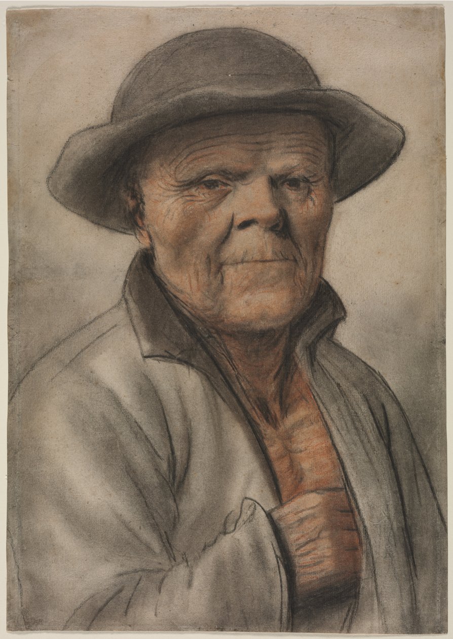 Egy öregember portréja, 1600-as évek. alkotó: Nicolas Lagneau