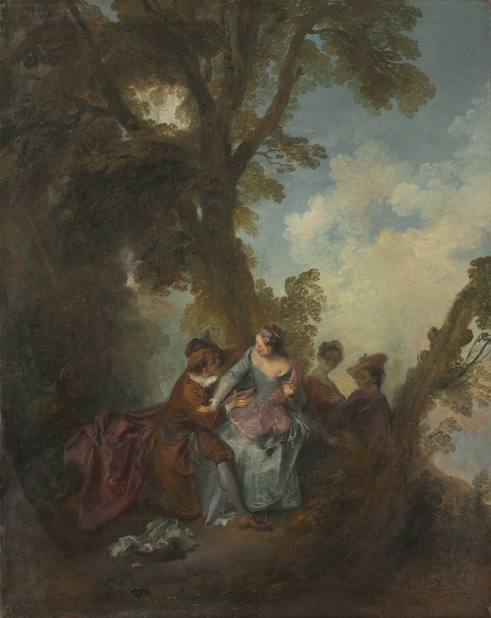 Szerelmi nyilatkozat, 1720 körül (olaj, vászon) alkotó: Nicolas Lancret