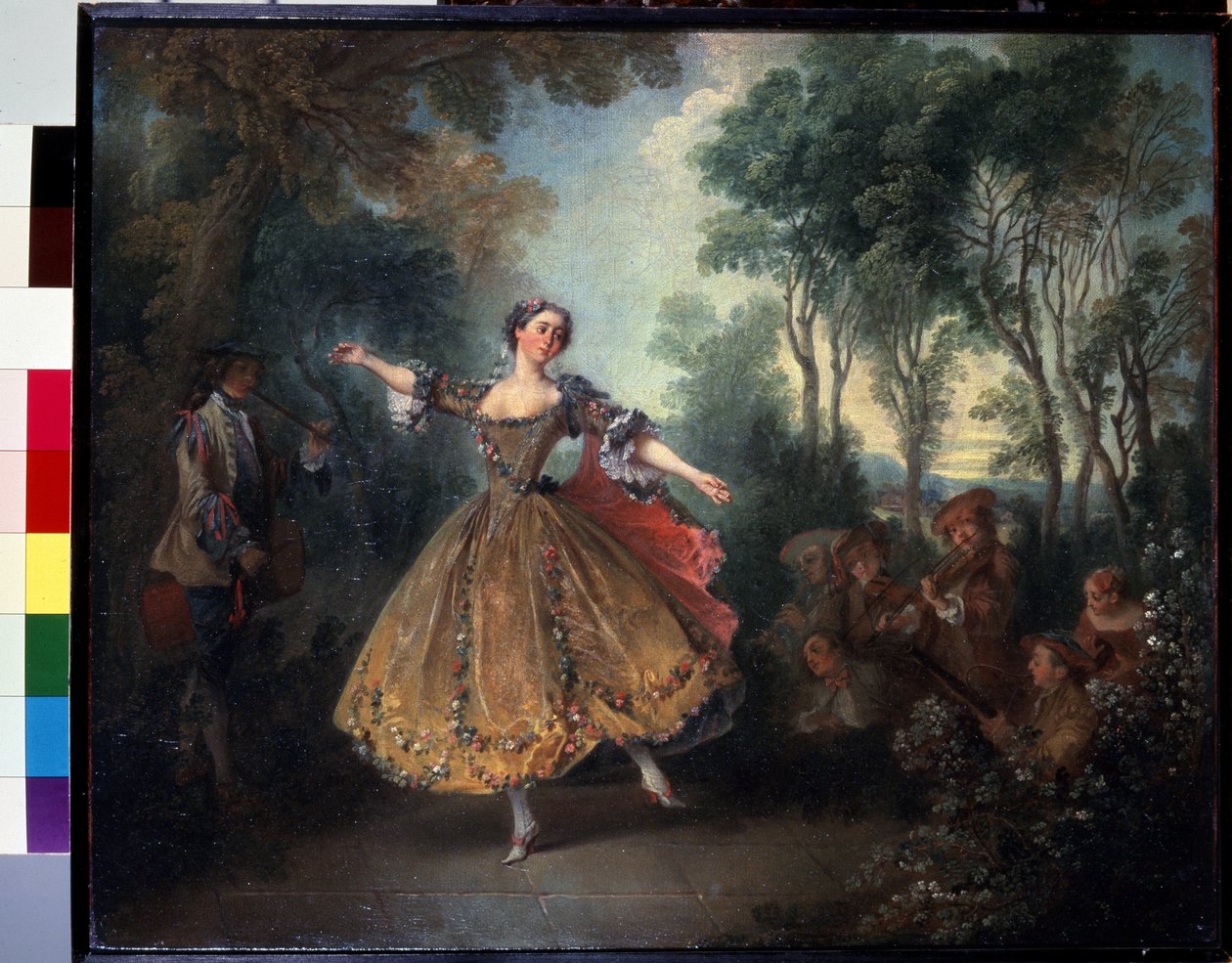 "A táncoló camargo" (Miss Camargo Dancing) Marie Anne de Cupis Camargo táncolónak nevezte a Camargo-t (1710-1770). Nicolas Lancret (1690-1743) festménye 18. század eleji Méret: 45x55 cm Ermitázs Múzeum, Szentpétervár alkotó: Nicolas Lancret