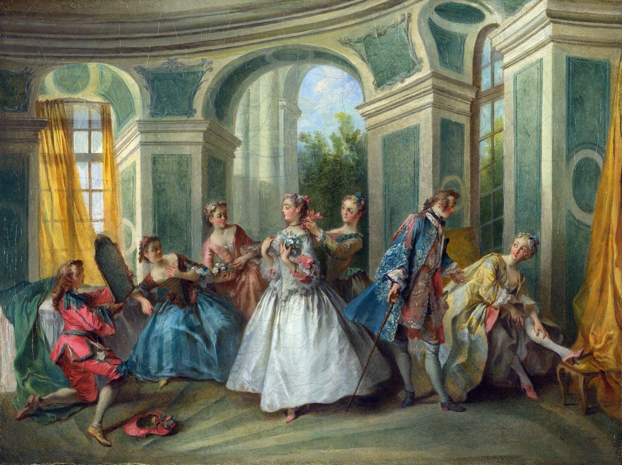 Lancret, Nicolas (1690-1743) Az ember négy kora: Ifjúság Olaj, vászon rokokó kb 1735 France National Gallery, London 34,3x45,3 festmény alkotó: Nicolas Lancret