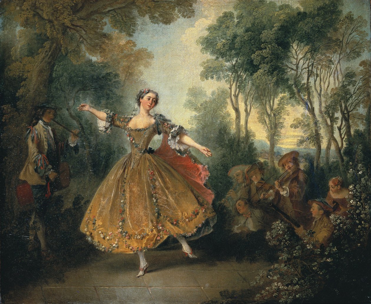 Miss Camargo Dancing (olaj, vászon) alkotó: Nicolas Lancret