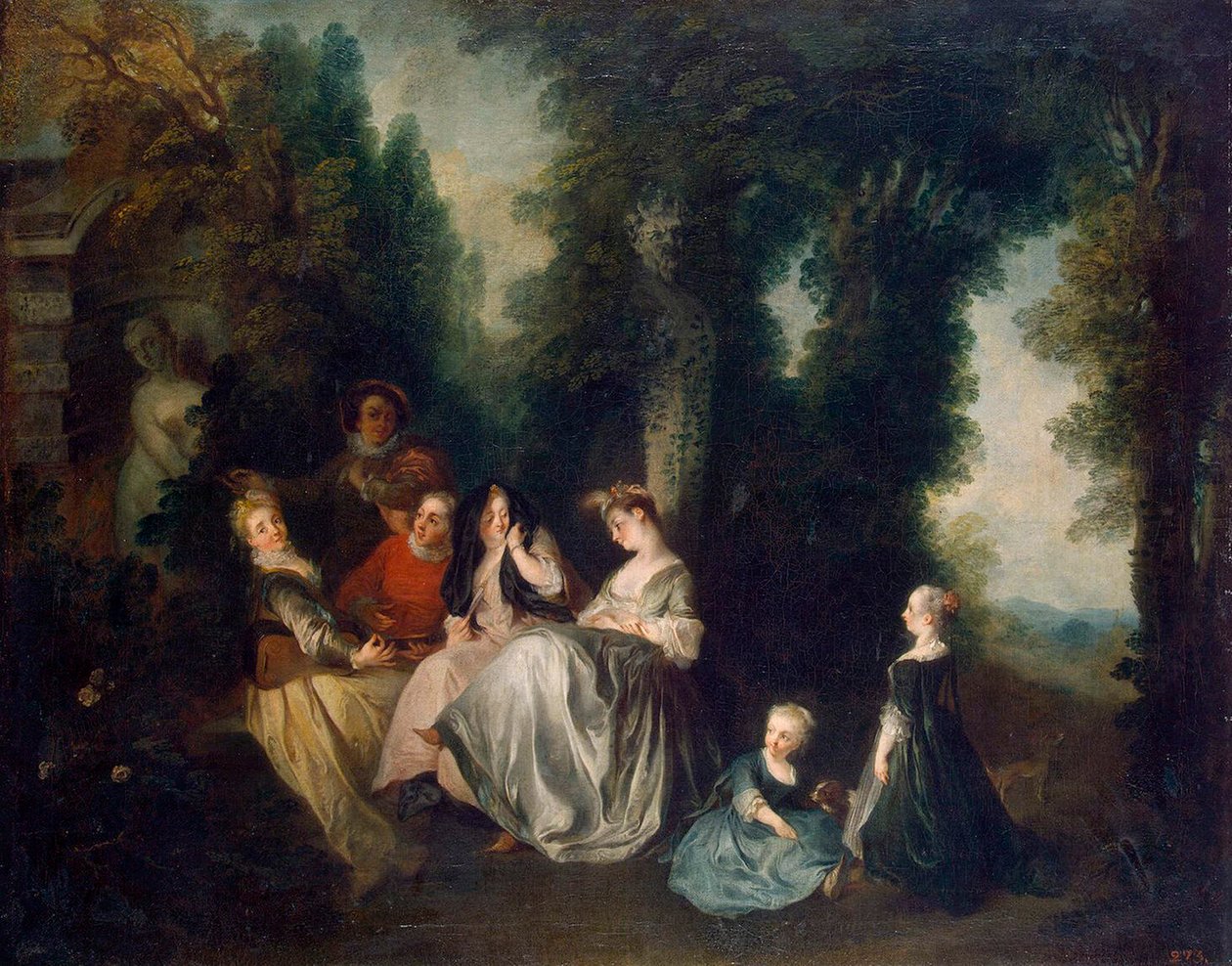Buli a kertben”, 1690-1743. alkotó: Nicolas Lancret