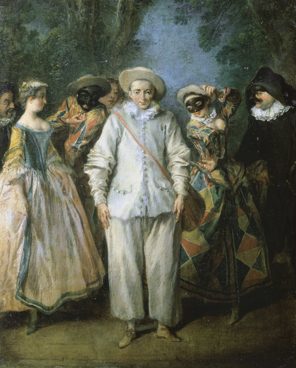 Az olasz vígjáték színészei, vagy az olasz színház, 1725-28 (olaj, fa) alkotó: Nicolas Lancret