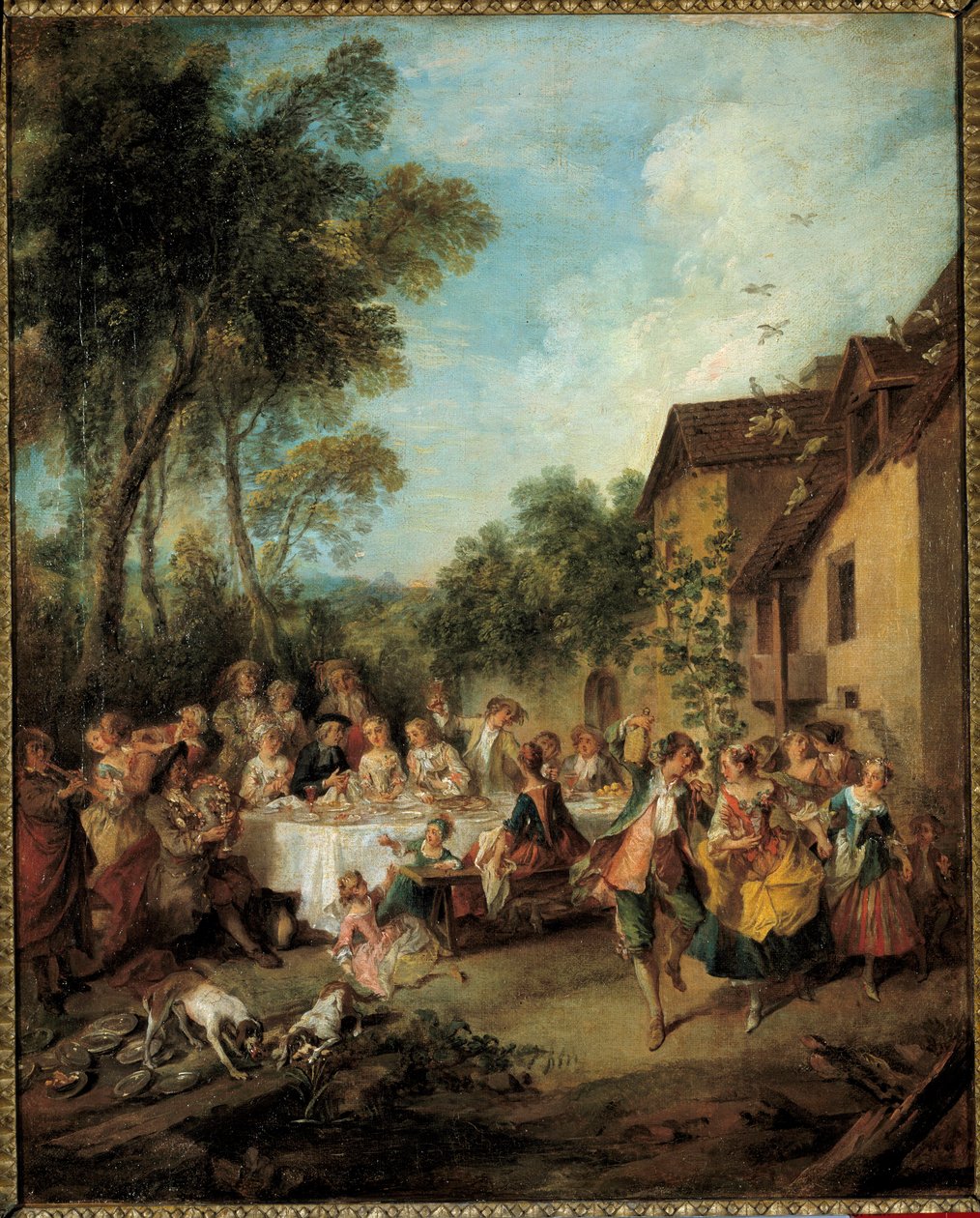 Nicolas Lancret (1690-1743) nászút festménye, 18. századi Angers, Szépművészeti Múzeum alkotó: Nicolas Lancret