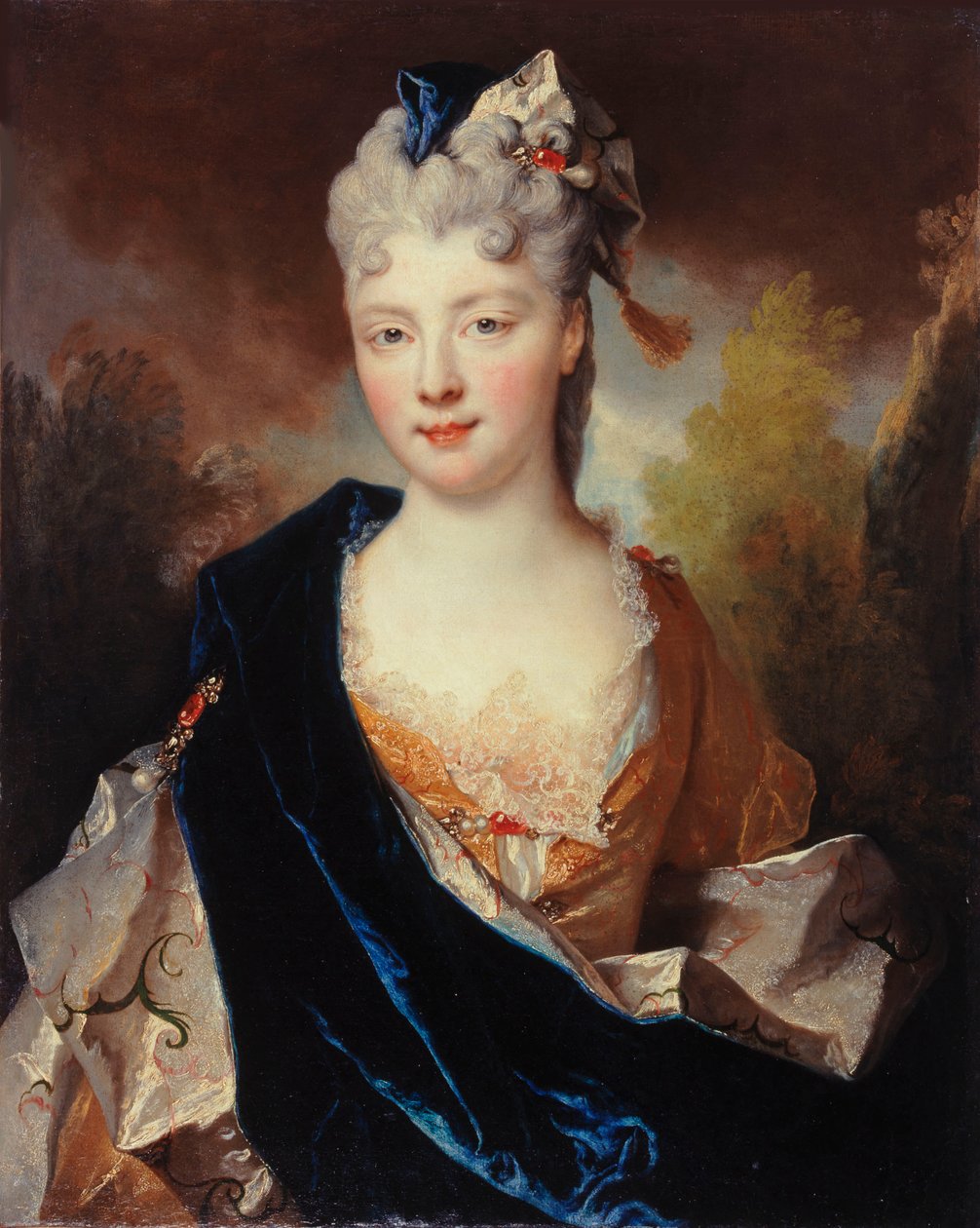 Marie Anne de Bourbon-Condé 1678-1718, Vendôme hercegnő portréja, 1714. alkotó: Nicolas Largillière de