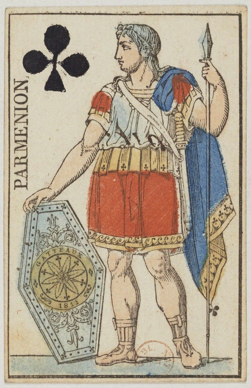 Parmenion. Feladó: Ólomkártyák egy pakliból a Birodalom portréján, 1811. alkotó: Nicolas Marie Gatteaux