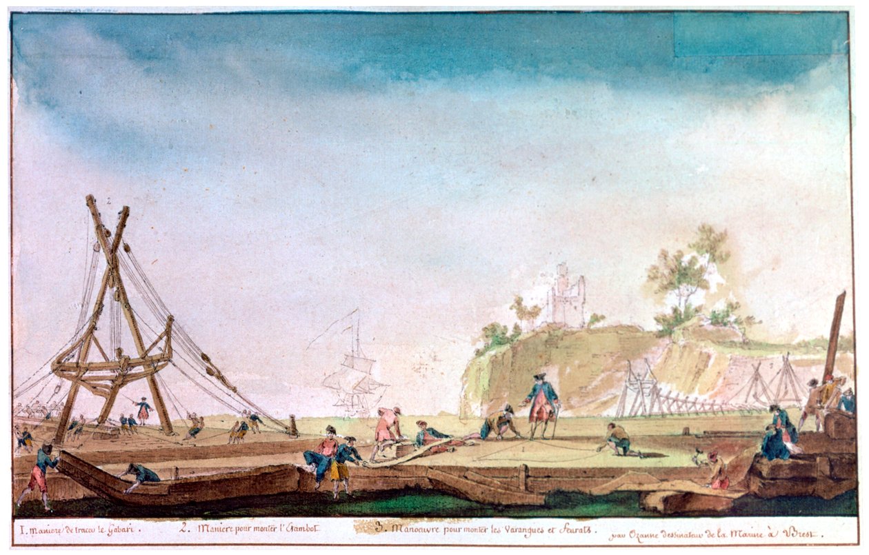 A bresti kikötő, 1750-1810 alkotó: Nicolas Marie Ozanne