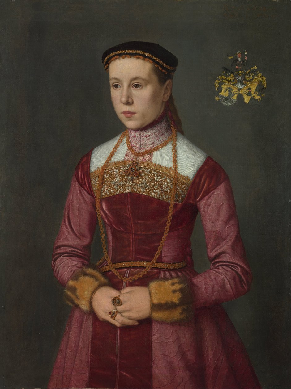 Fiatal hölgy portréja, 1561 körül alkotó: Nicolas Neufchatel