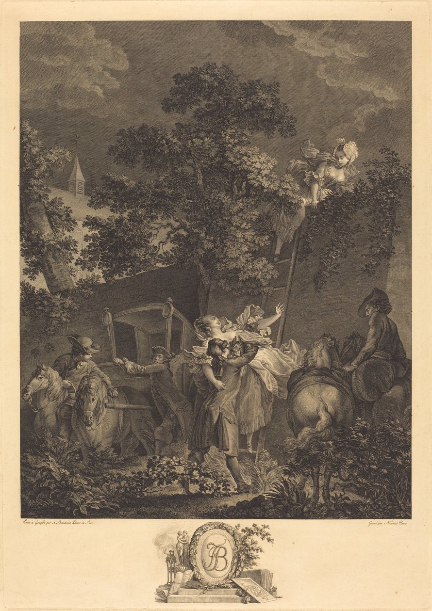 Az éjszakai emberrablás alkotó: Nicolas Ponce after Pierre Antoine Baudouin