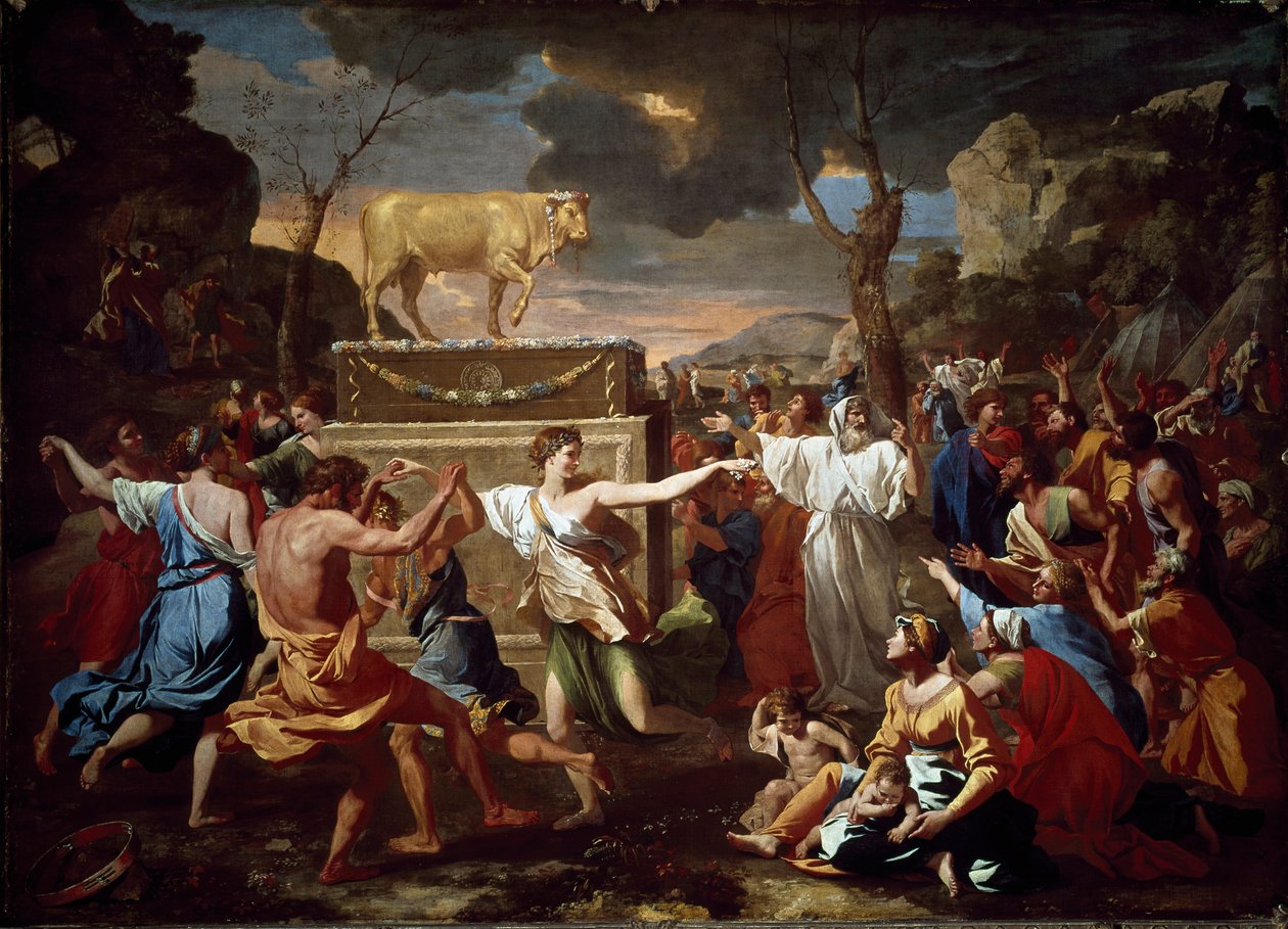 Az Aranyborjú imádata alkotó: Nicolas Poussin
