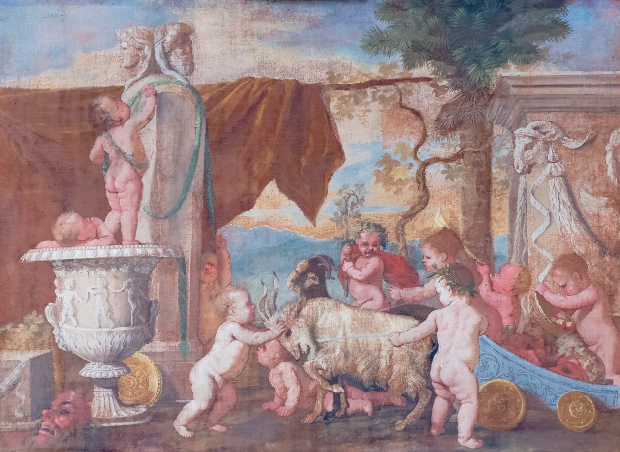 Bakchán kerubokkal alkotó: Nicolas Poussin