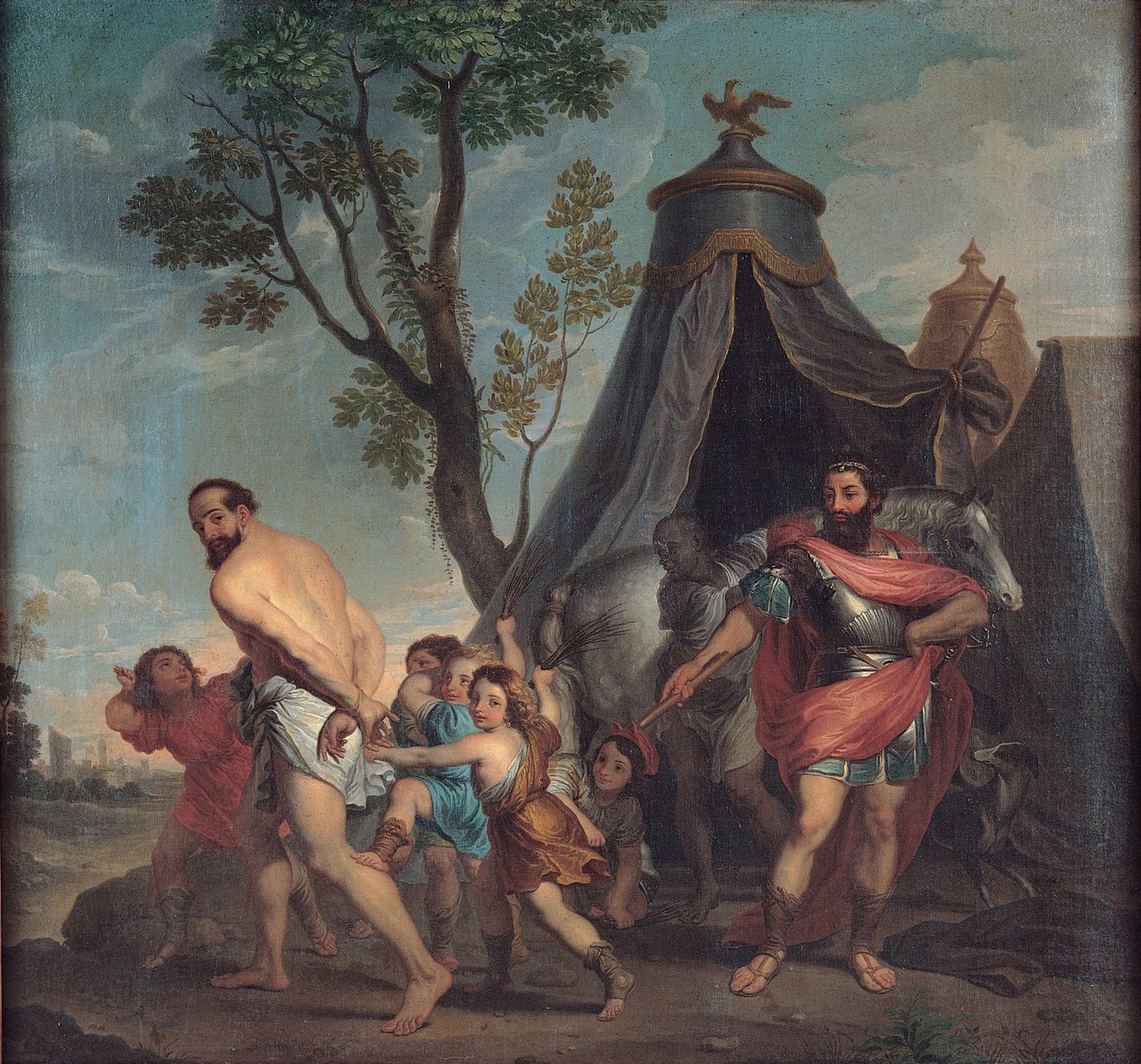 Camillus és a falerii iskolamester, 1635-1640 alkotó: Nicolas Poussin