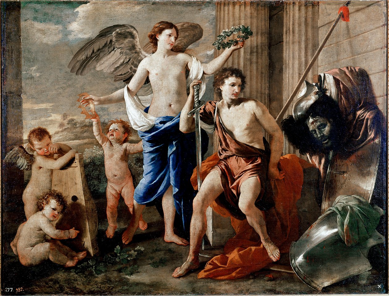 David diadala. Nicolas Poussin festménye alkotó: Nicolas Poussin