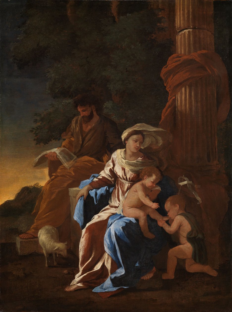 A Szent Család a gyermek Keresztelő Szent Jánossal alkotó: Nicolas Poussin