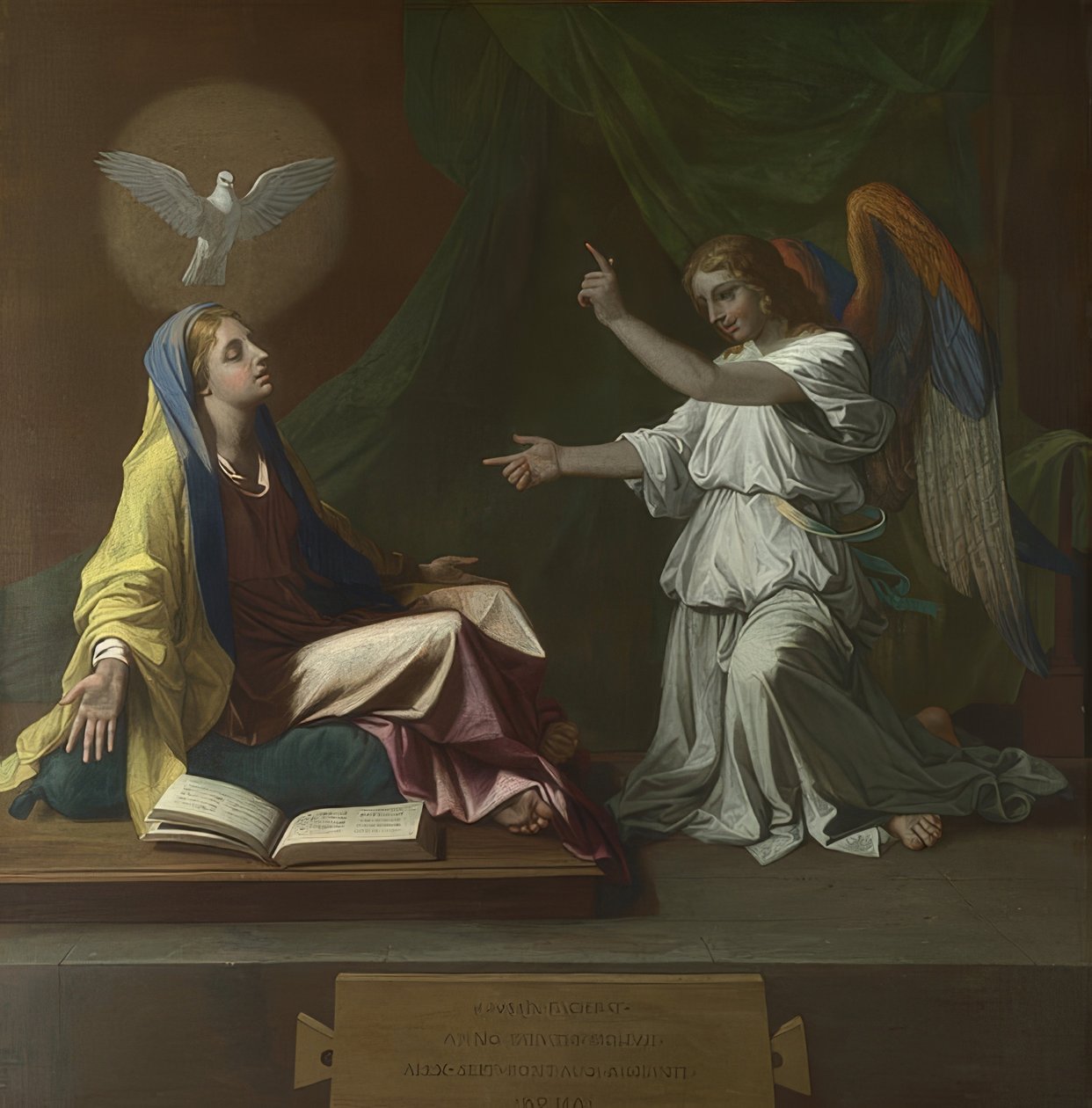 Az Angyali üdvözlet. 1657 alkotó: Nicolas Poussin