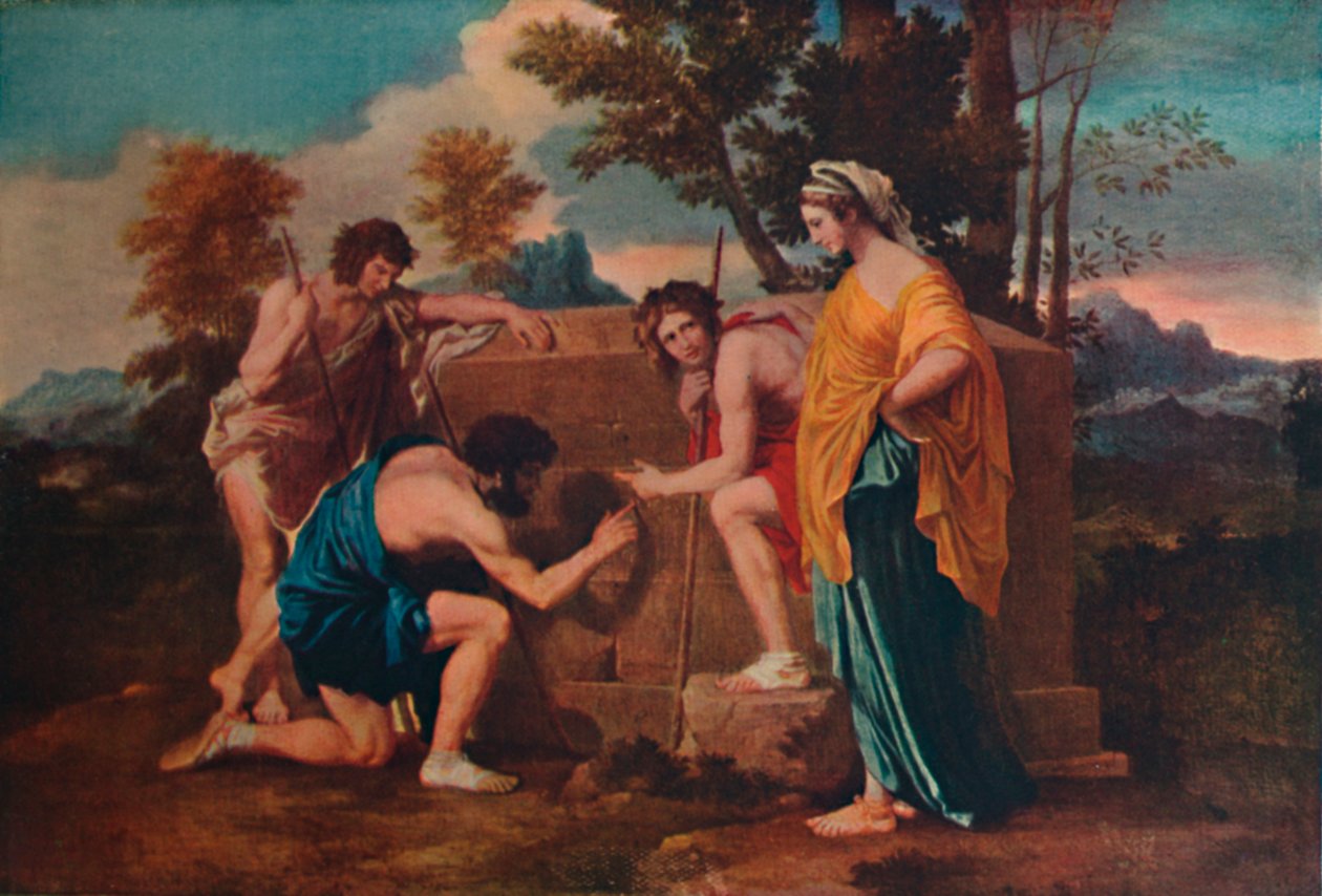 Et in Arcadia ego Les bergers dArcadie avagy Az árkádiai pásztorok, 1637-1638, 1911 alkotó: Nicolas Poussin
