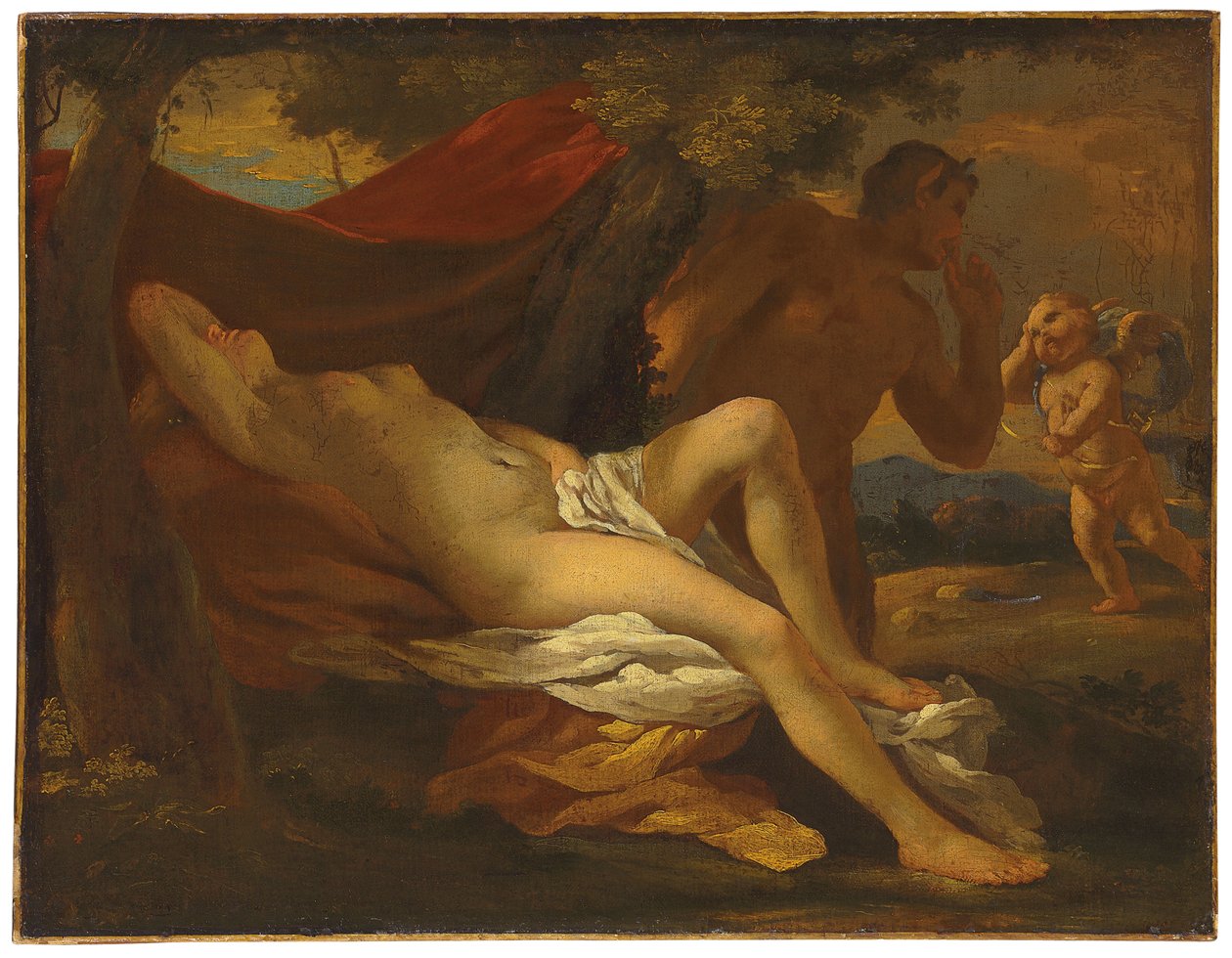 Jupiter és Antiope alkotó: Nicolas Poussin