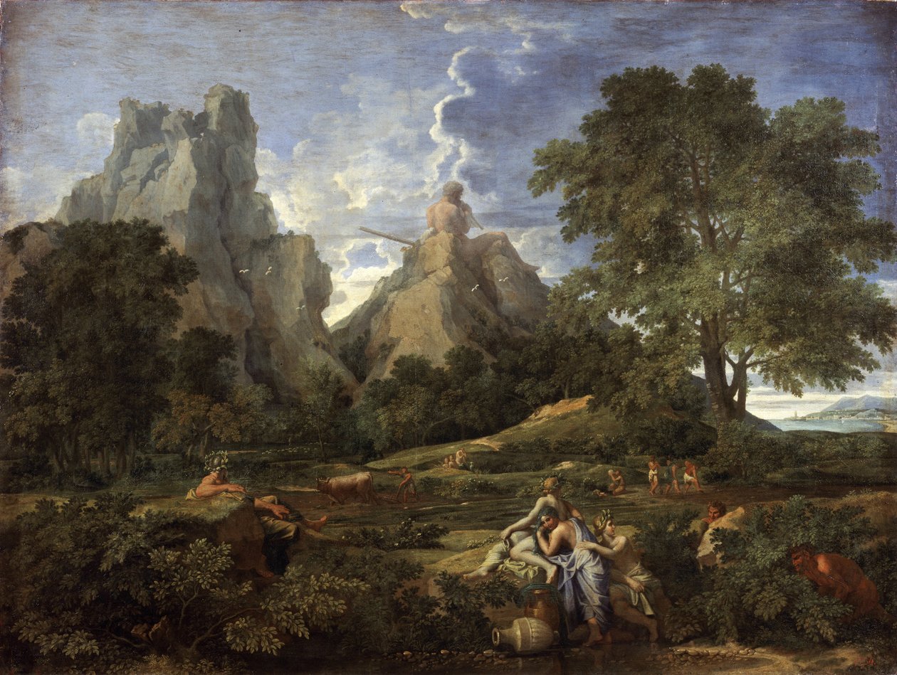 Táj Polyphemusszal, 1649 alkotó: Nicolas Poussin