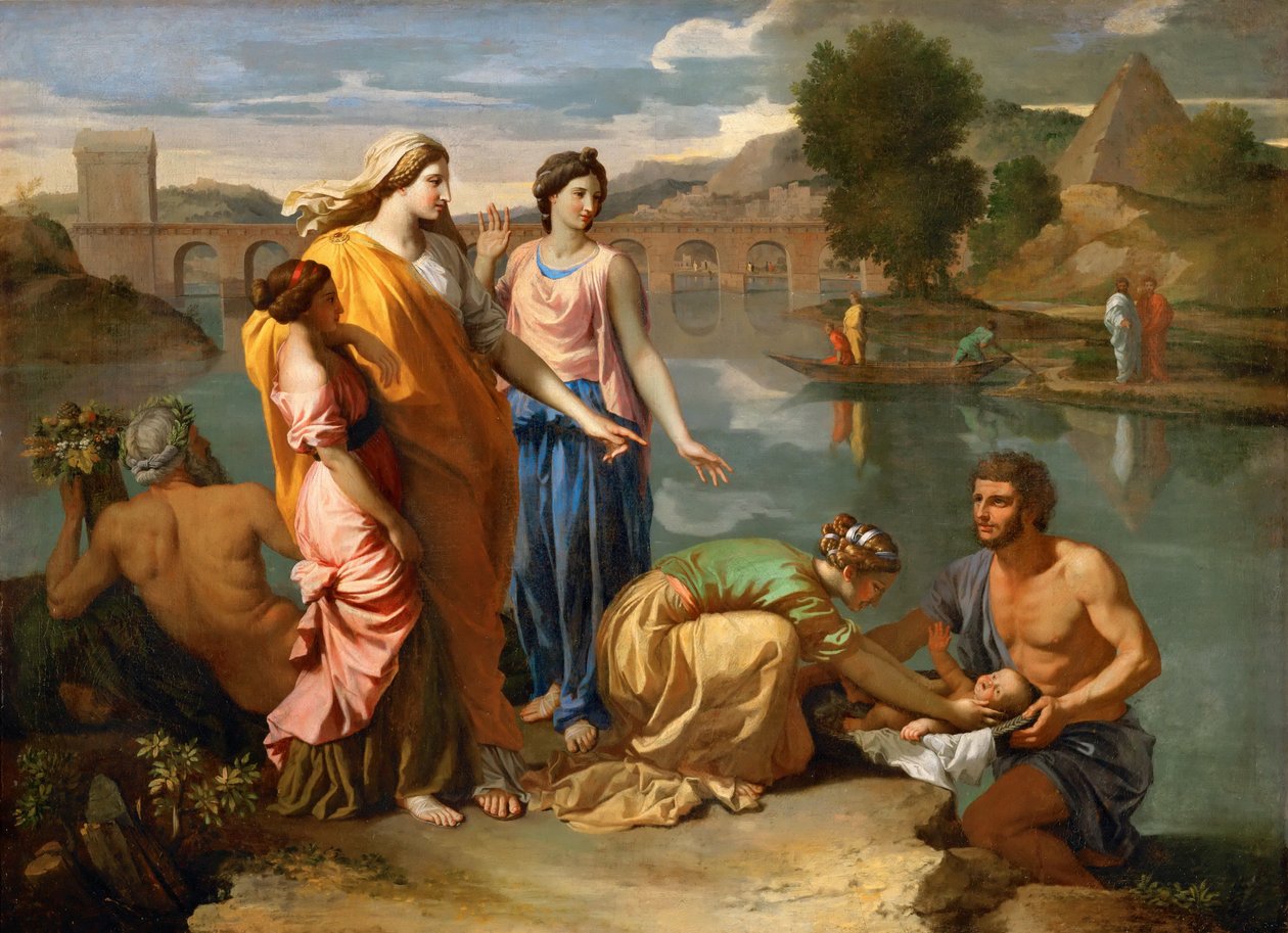 Mózes megmentve a vízből alkotó: Nicolas Poussin