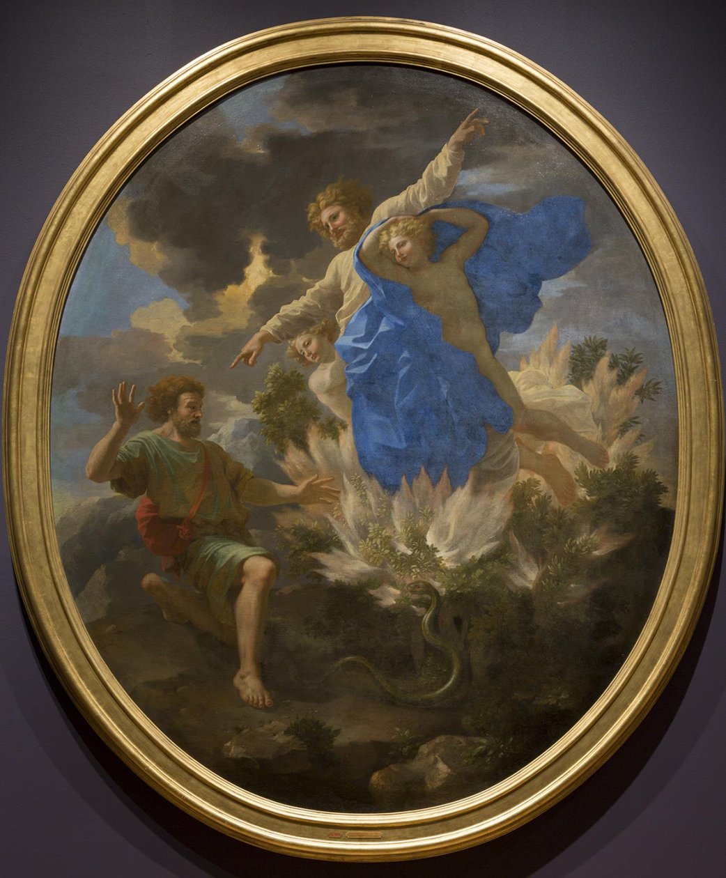 Mózes és az égő bokor alkotó: Nicolas Poussin