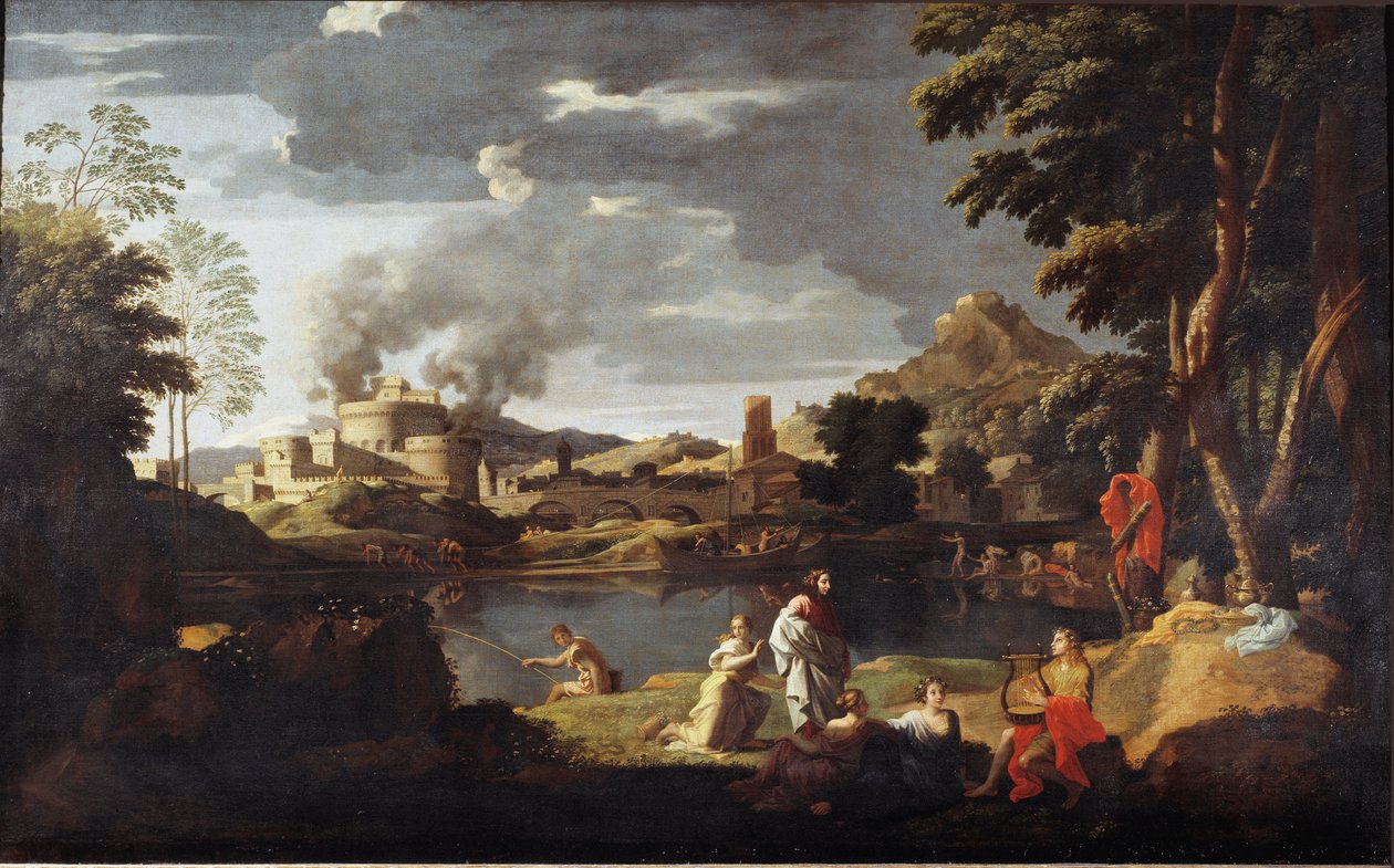 Nicolas Poussin Orpheus és Eurydice festménye alkotó: Nicolas Poussin