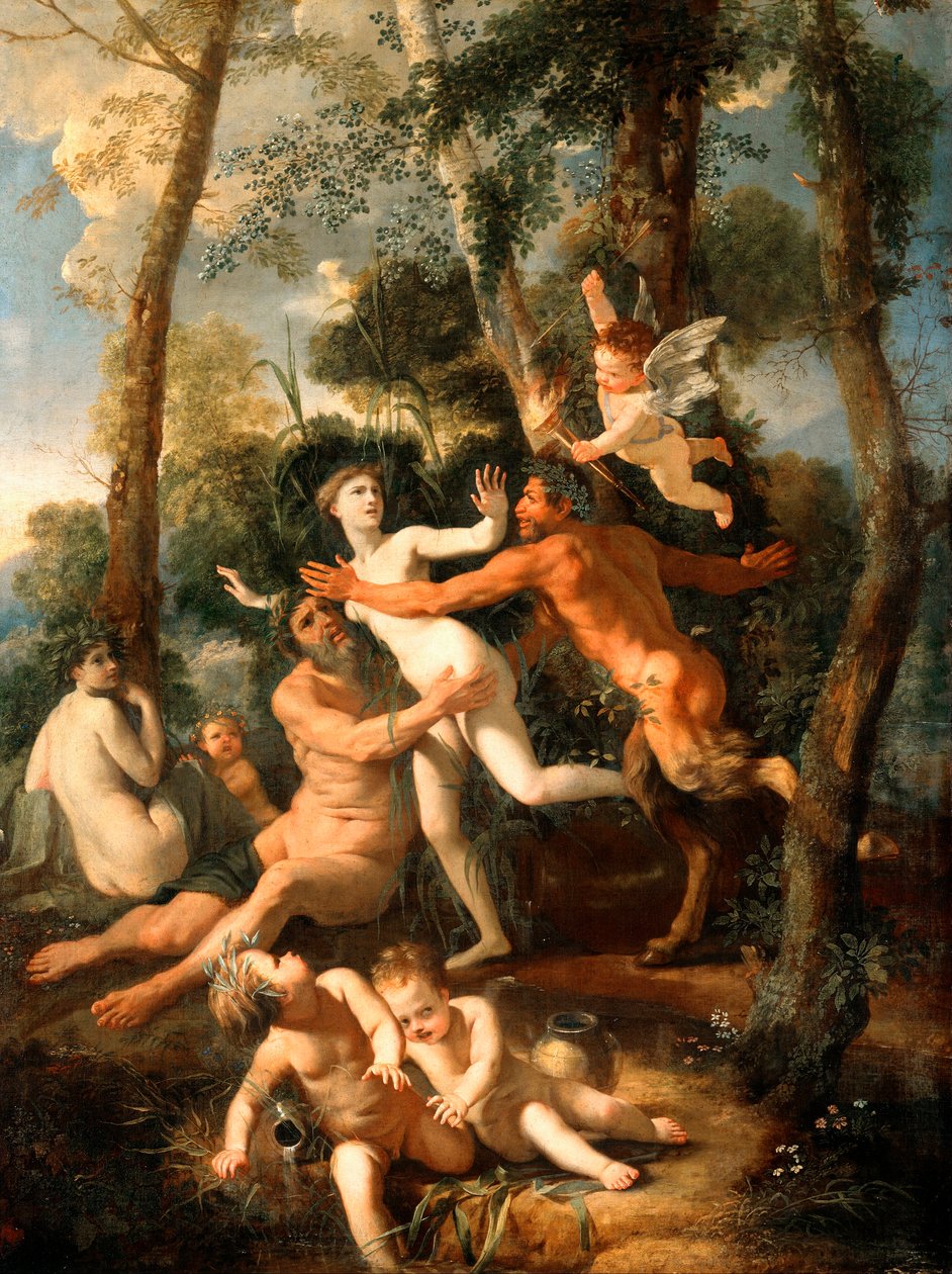 Pan és Syrinx alkotó: Nicolas Poussin