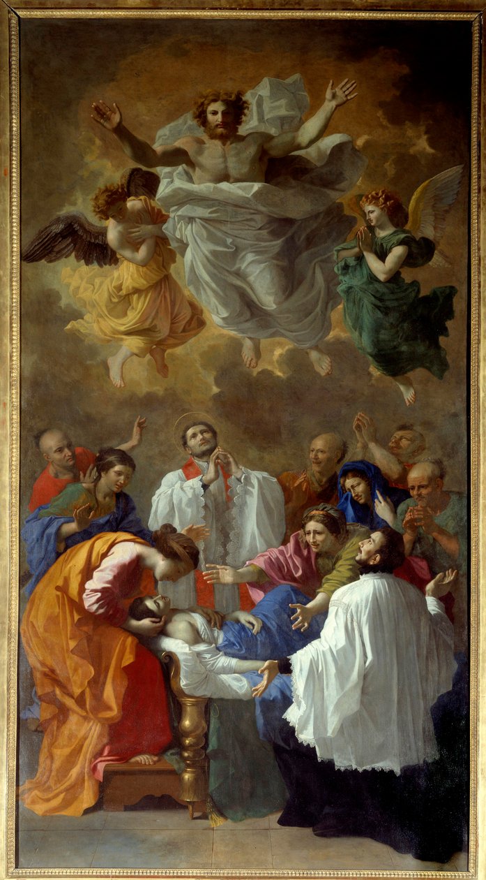 Szent Ferenc Xavér, aki életre emlékezteti a japán Cangoxima lakosának lányát Szent Franco Xavér alkotó: Nicolas Poussin