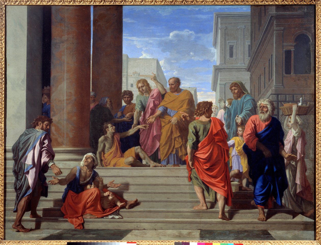 Szent Péter és Szent János a bénákat vívja alkotó: Nicolas Poussin