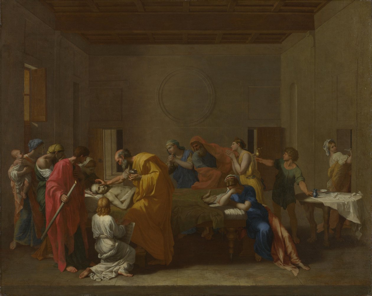 Seven Sacraments: Extreme Unction, kb. 1637-1640 alkotó: Nicolas Poussin