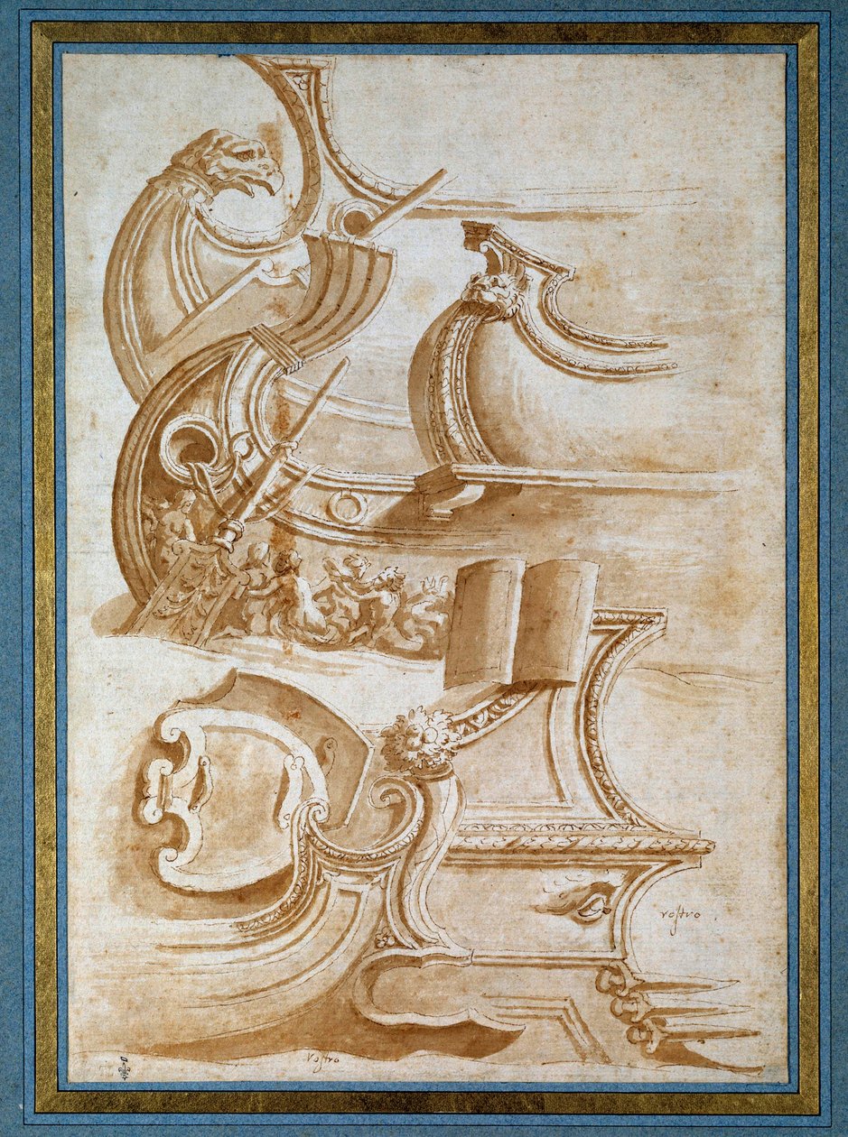 Hajóorr és pajzsok (Giulio Romano nyomán alkotó: Nicolas Poussin