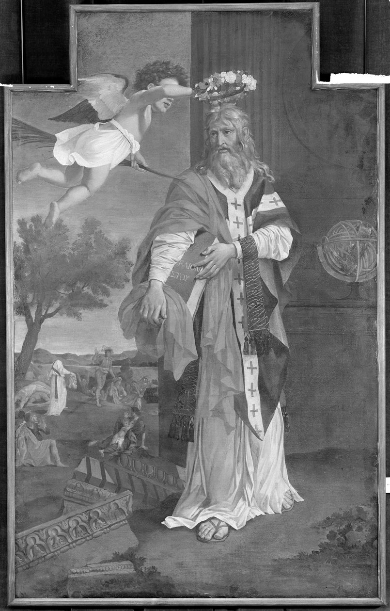 Szent Denis megkoronázta egy angyal alkotó: Nicolas Poussin