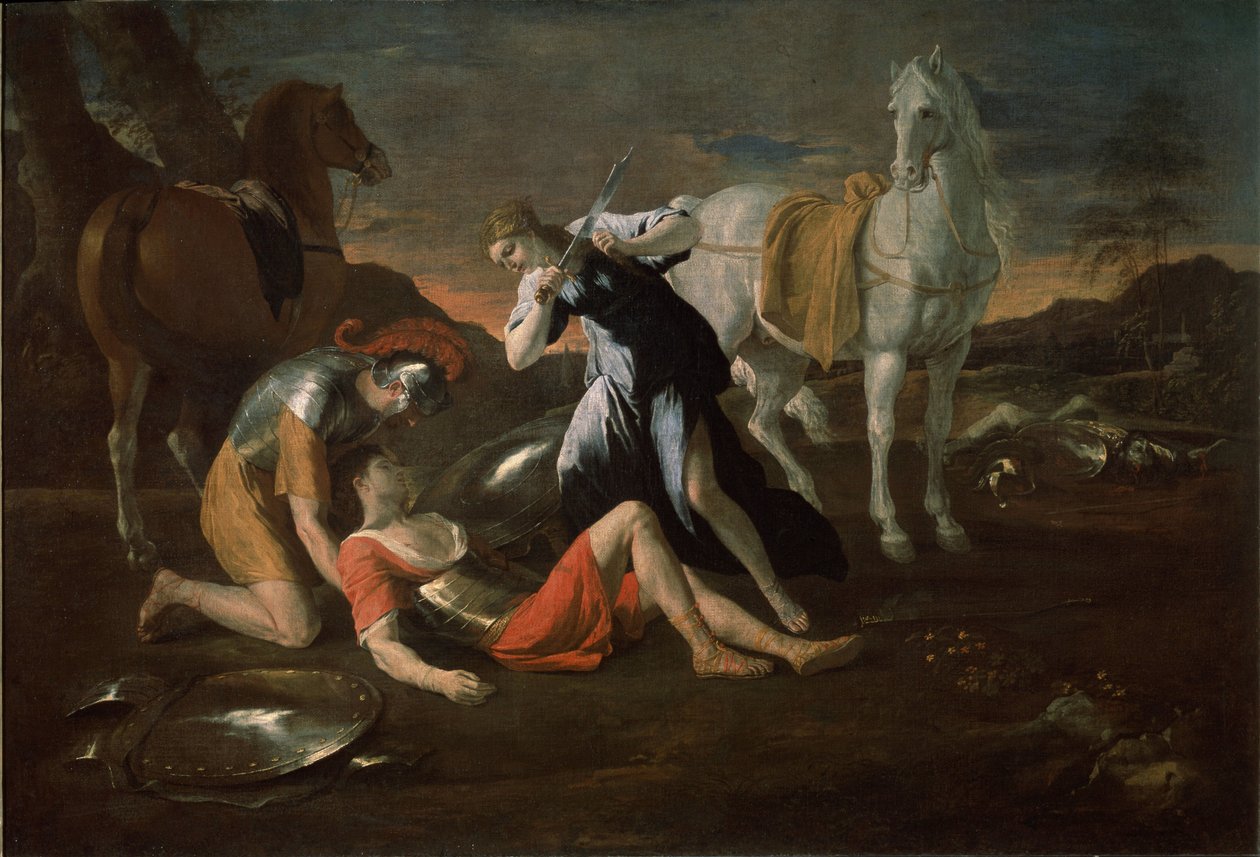 Tancred és Erminia, 1631 alkotó: Nicolas Poussin