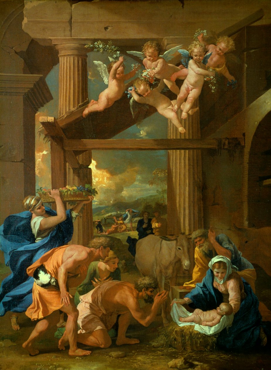 A Pásztorok imádása, 1633 alkotó: Nicolas Poussin