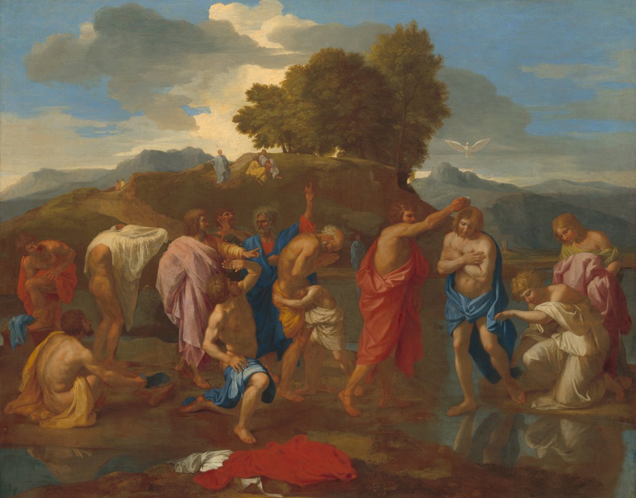 Krisztus megkeresztelkedése, 16411642. alkotó: Nicolas Poussin