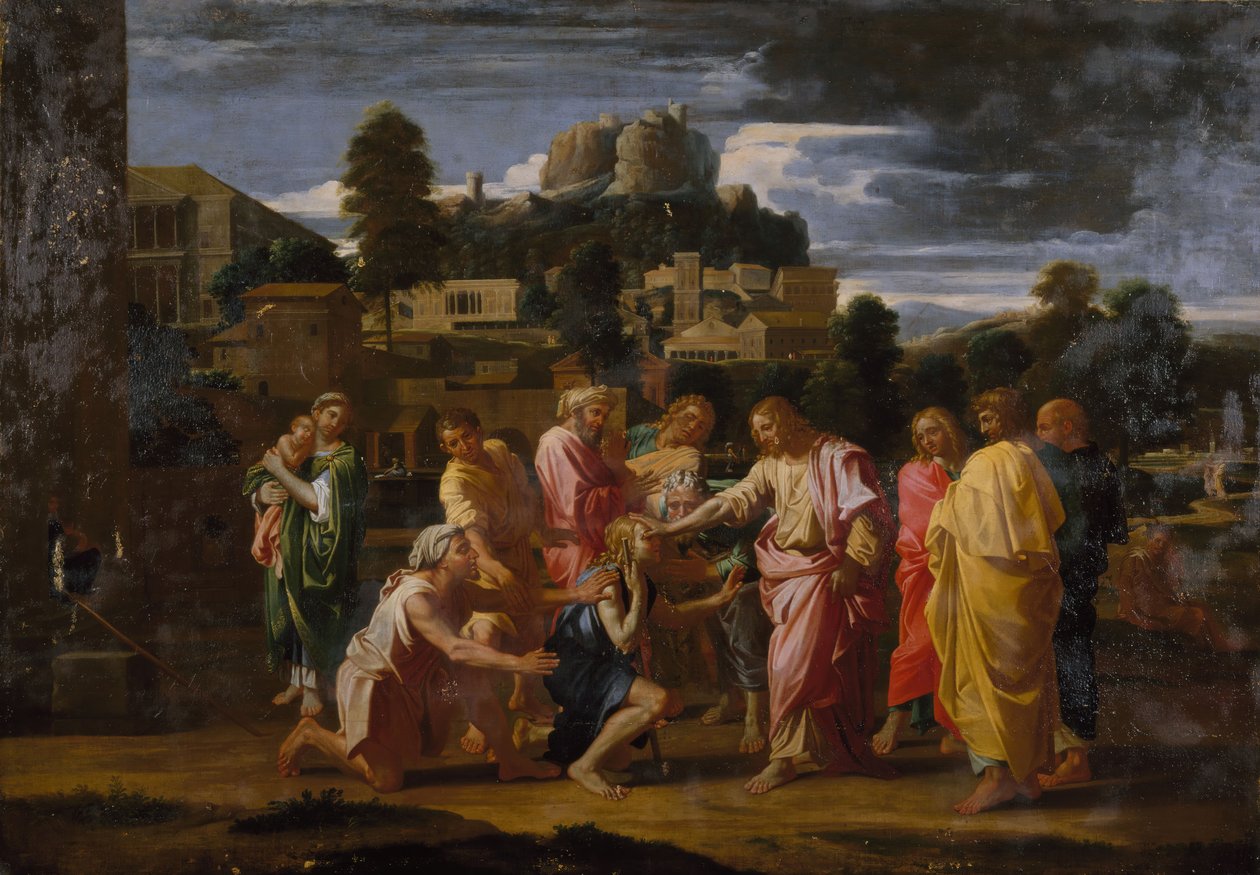 A jerikói vakok 1650-1700. alkotó: Nicolas Poussin