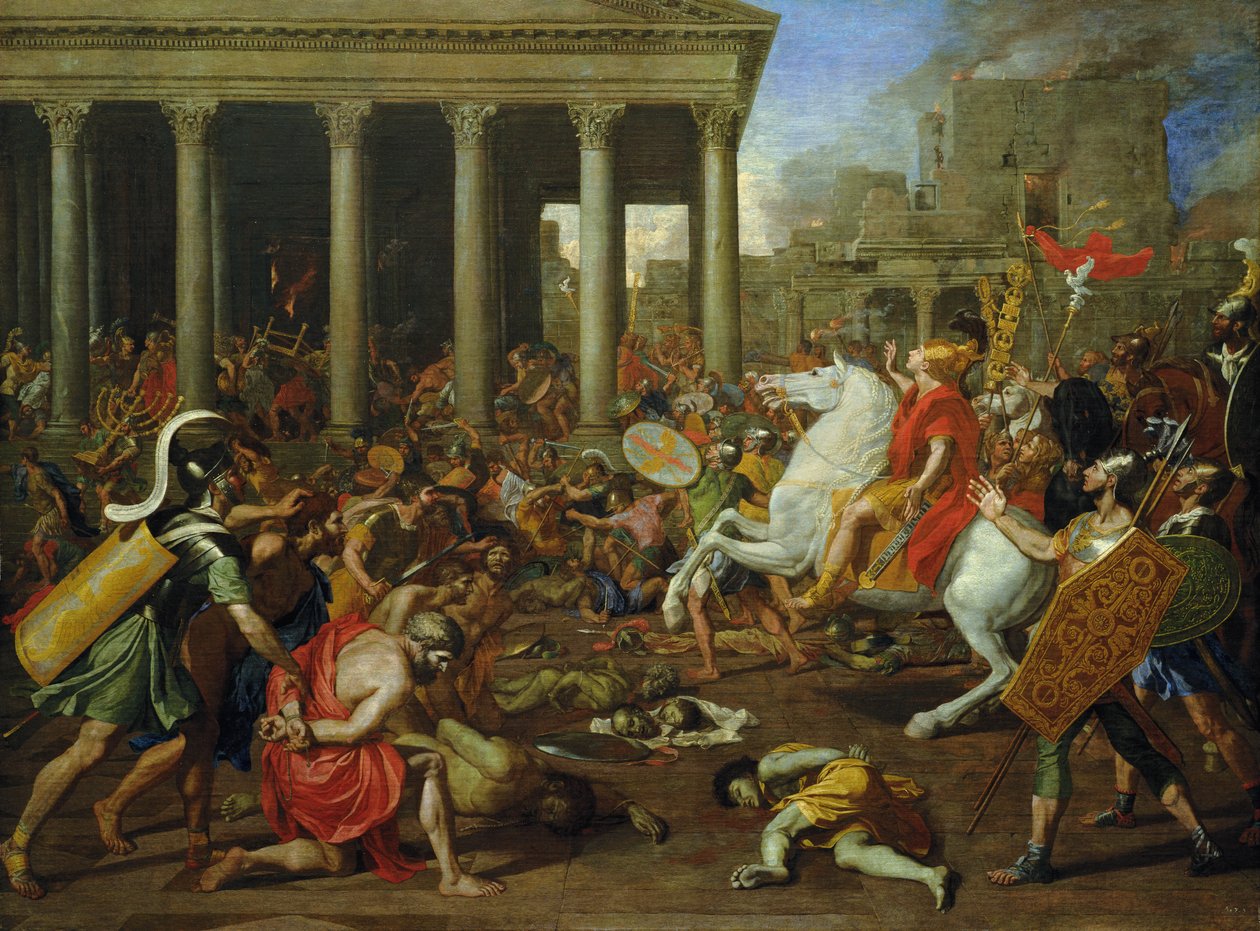 A jeruzsálemi templomok lerombolása Titus által, 1638/39 körül alkotó: Nicolas Poussin