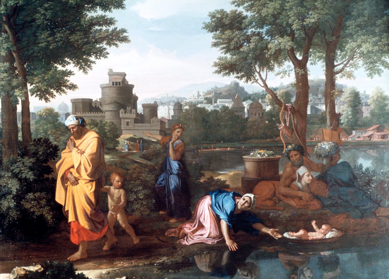 Mózes kiállítása, 1654 alkotó: Nicolas Poussin