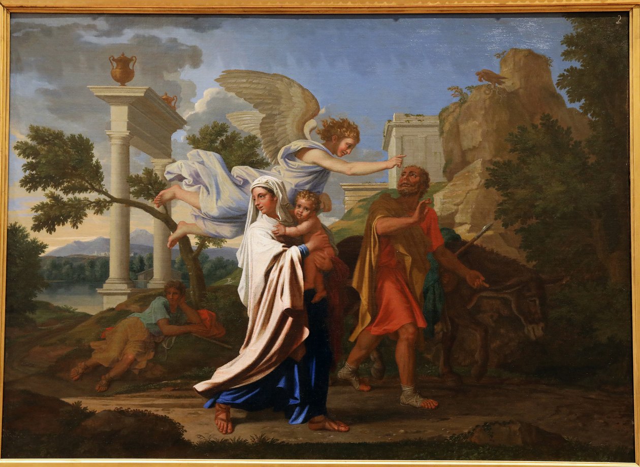 Repülés Egyiptomba, 1657 alkotó: Nicolas Poussin