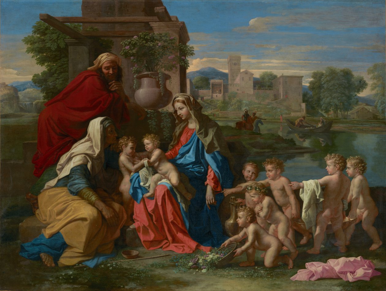 A Szent Család, 1651 körül (olaj, vászon) alkotó: Nicolas Poussin