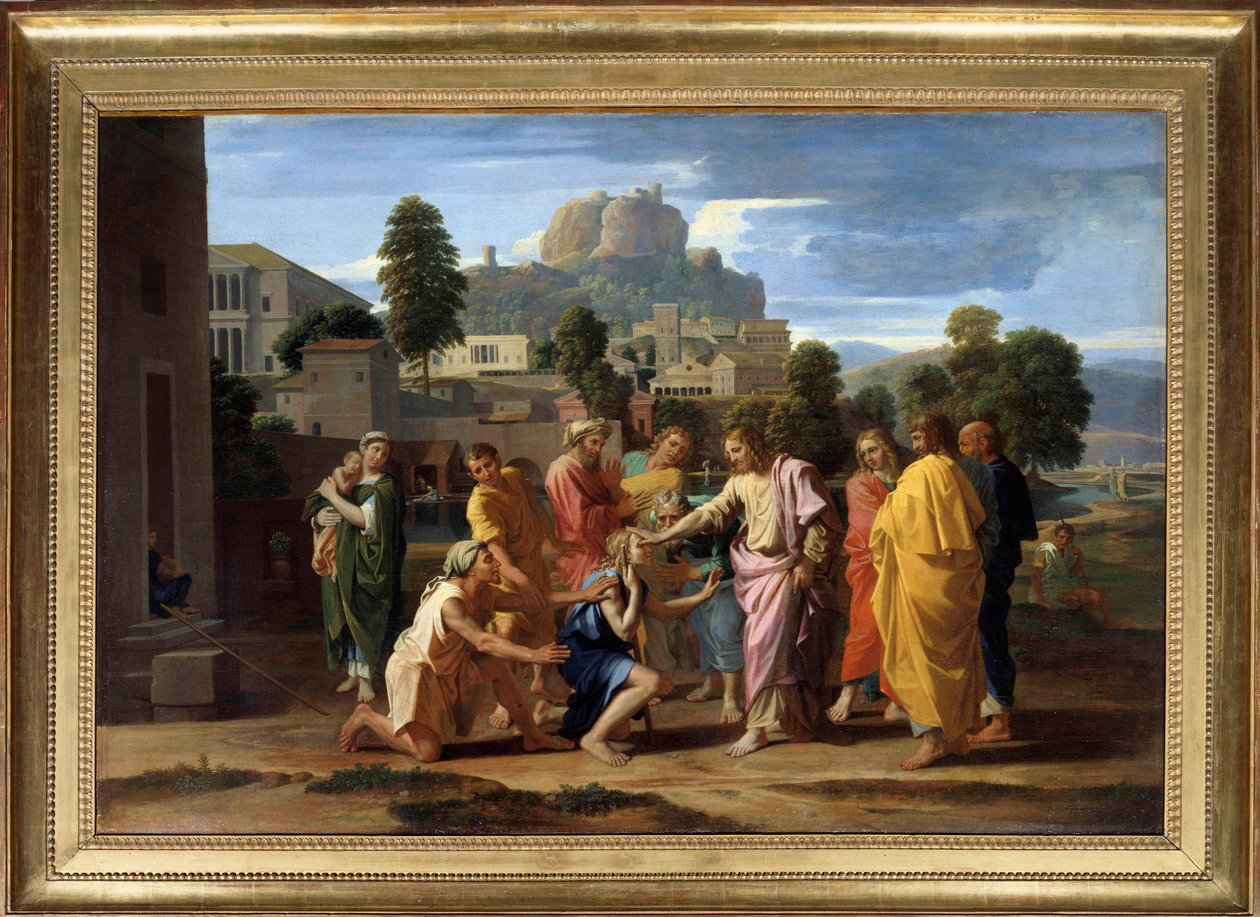 A jerikói vak vagy a vakokkal hadakozó Krisztus Nicolas Poussin festménye alkotó: Nicolas Poussin