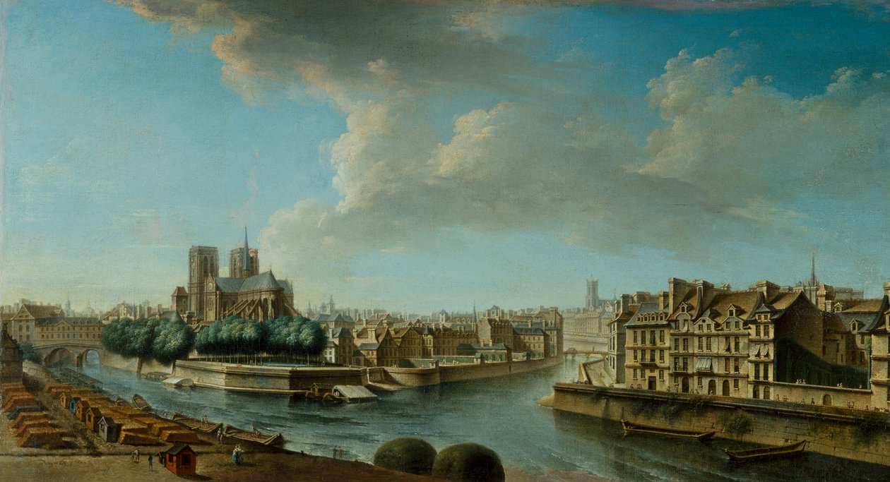 A Notre Dame és az Ile Saint-Louis nyugati csücske alkotó: Nicolas Raguenet