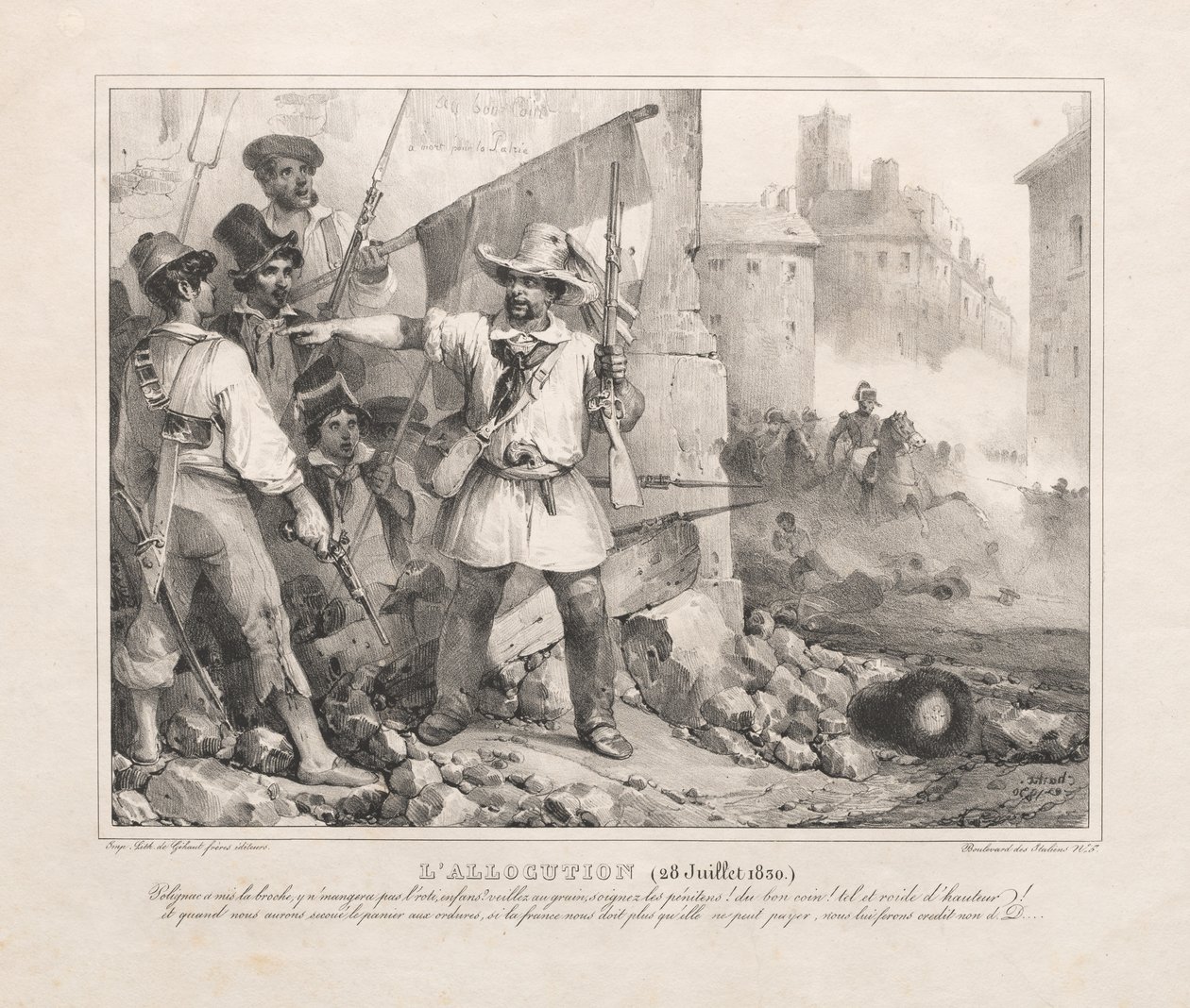 Kiosztás (1830. július 28.) alkotó: Nicolas Toussaint Charlet