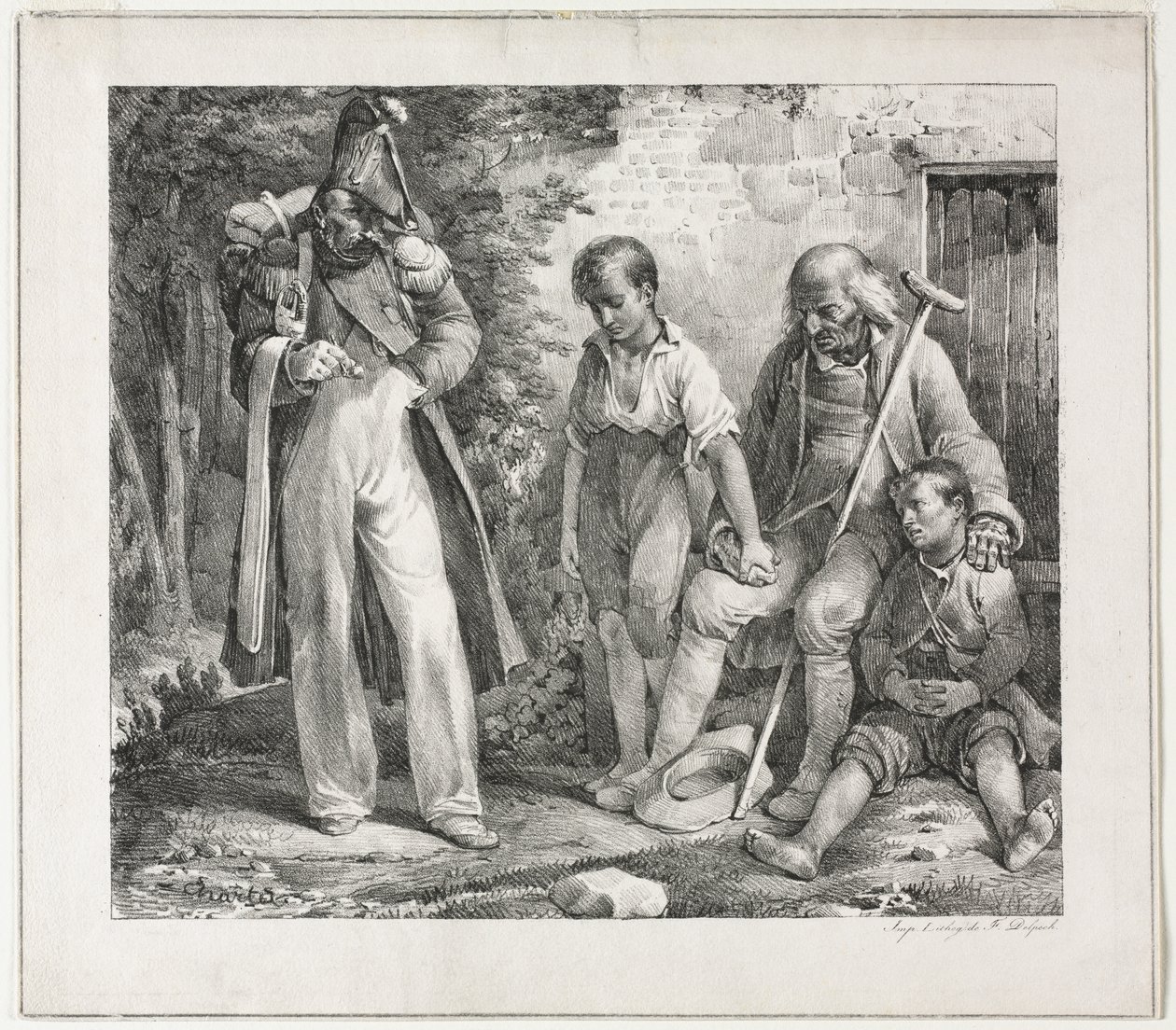 Alamizsnáért könyörögni alkotó: Nicolas Toussaint Charlet