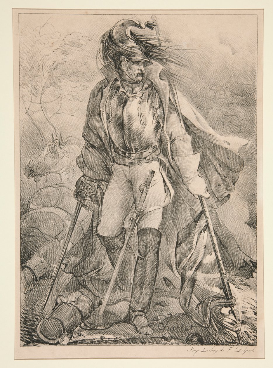 Francia Cuirassier zászlót hordozó alkotó: Nicolas Toussaint Charlet