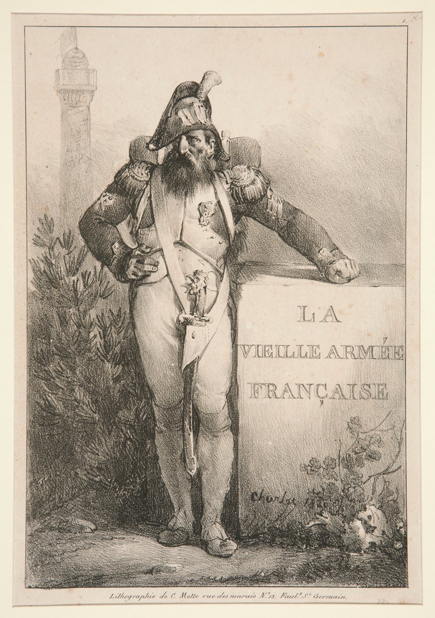 A La Vieille Armee Francaise sorozat előlapja alkotó: Nicolas Toussaint Charlet